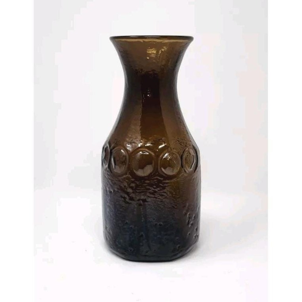 Vintage Tiffin Franciscan Madeira Crystal Smoke Brown Glass Carafe 9 1/2" Rare